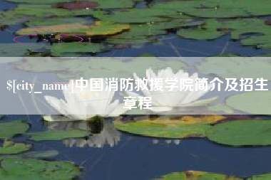 中国消防救援学院简介及招生章程