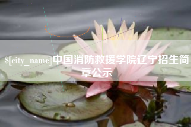 中国消防救援学院辽宁招生简章公示