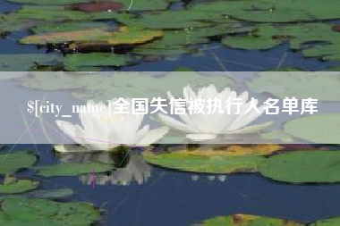全国失信被执行人名单库