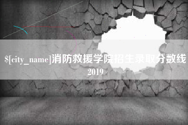 消防救援学院招生录取分数线2019