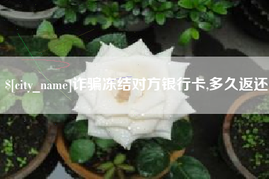 诈骗冻结对方银行卡,多久返还