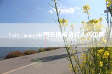 中国失信被执行人名单网