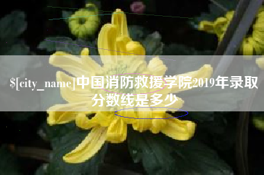 中国消防救援学院2019年录取分数线是多少