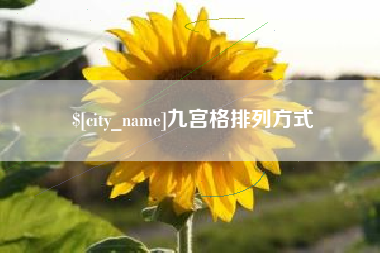 九宫格排列方式