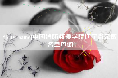 中国消防救援学院辽宁省录取名单查询