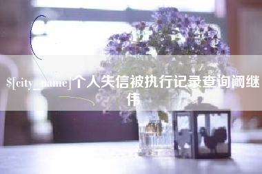 个人失信被执行记录查询阚继伟