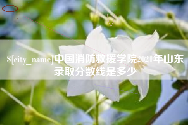 中国消防救援学院2021年山东录取分数线是多少