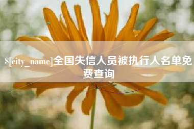 全国失信人员被执行人名单免费查询
