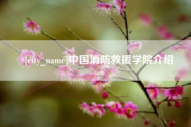 中国消防救援学院介绍