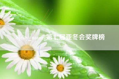 第七届亚冬会奖牌榜