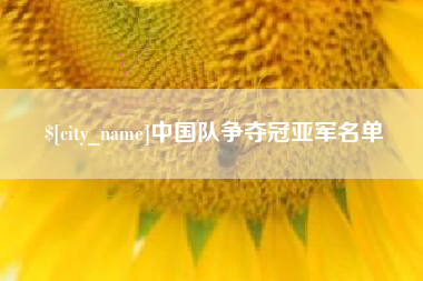中国队争夺冠亚军名单