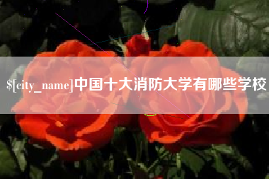 中国十大消防大学有哪些学校