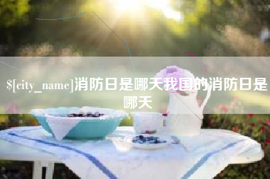 消防日是哪天我国的消防日是哪天