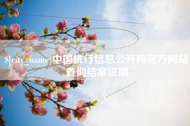 中国执行信息公开网官方网站查询结案证明