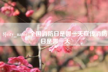 全国消防日是哪一天宣传消防日是哪一天
