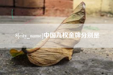 中国九枚金牌分别是
