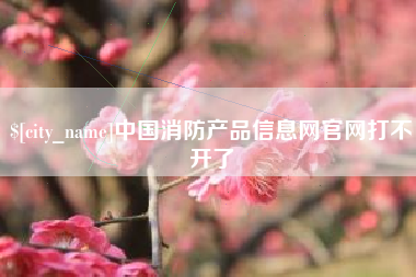 中国消防产品信息网官网打不开了