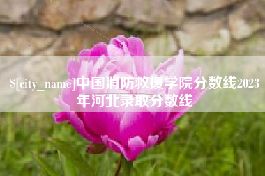 中国消防救援学院分数线2023年河北录取分数线
