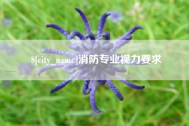 消防专业视力要求