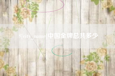 中国金牌总共多少