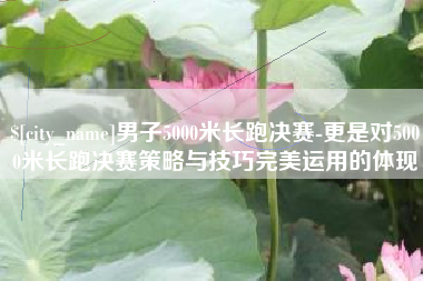 男子5000米长跑决赛-更是对5000米长跑决赛策略与技巧完美运用的体现