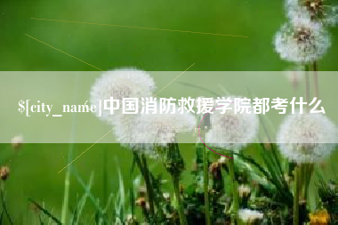 中国消防救援学院都考什么