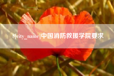 中国消防救援学院要求