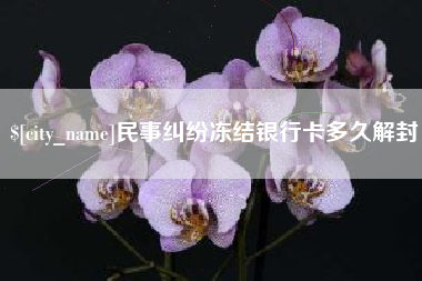 民事纠纷冻结银行卡多久解封