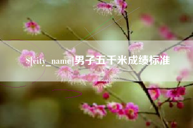 男子五千米成绩标准