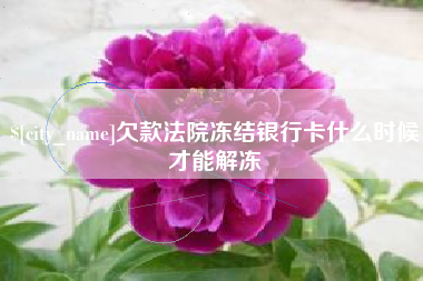 欠款法院冻结银行卡什么时候才能解冻