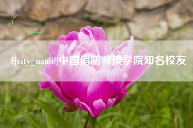 中国消防救援学院知名校友