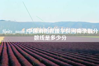 中国消防救援学院河南录取分数线是多少分