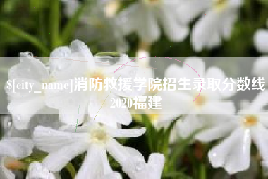 消防救援学院招生录取分数线2020福建
