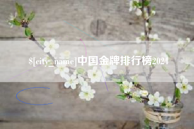 中国金牌排行榜2024