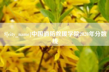 中国消防救援学院2020年分数线
