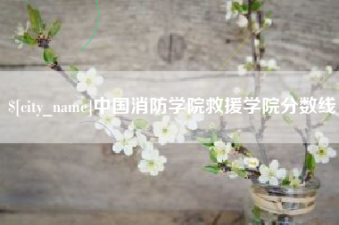 中国消防学院救援学院分数线