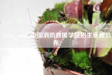 中国消防救援学院招生章程公布!